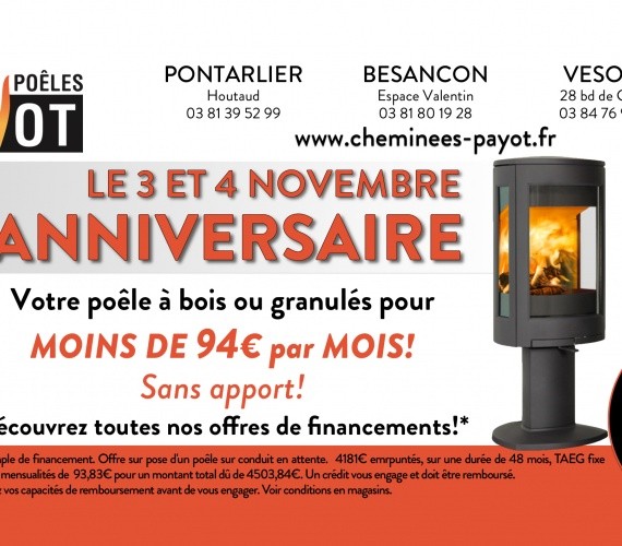 l'ANNIVERSAIRE des Cheminées PAYOT!