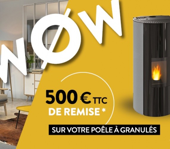 OFFRES WOW : 500€ TTC de remise sur les poêles à granulés* JOTUL