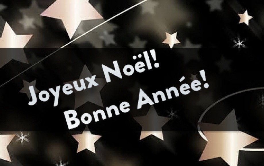 Nous vous souhaitons de bonnes fêtes de Fin d'année!