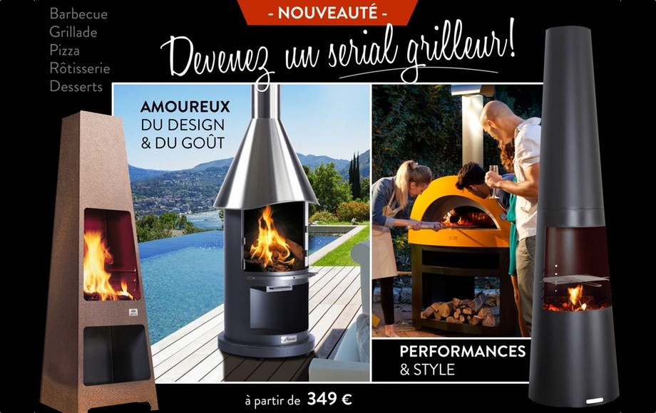 Barbecue, four à pizza, poêle d'extérieur, à découvrir aux Cheminées Payot!